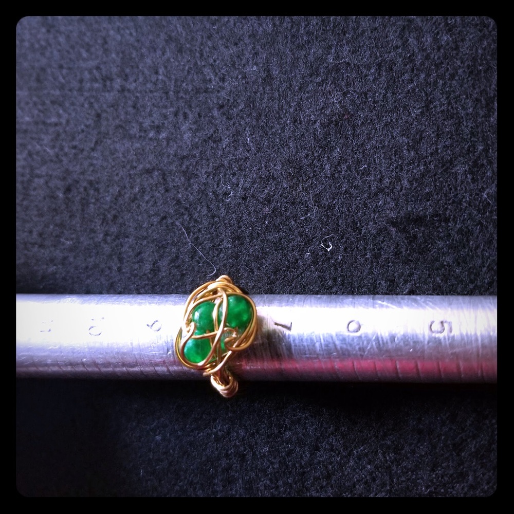 Brass Stone Ring